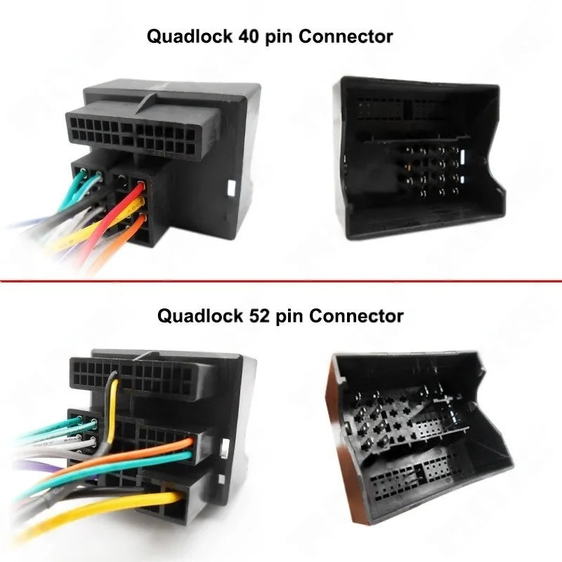 Radio Panel Frame for VW Polo 2012 to 2017, Quadlock Wiring Harness Adapter, CAN Bus Decoder, for 16 Pin 9" Android Multimedia