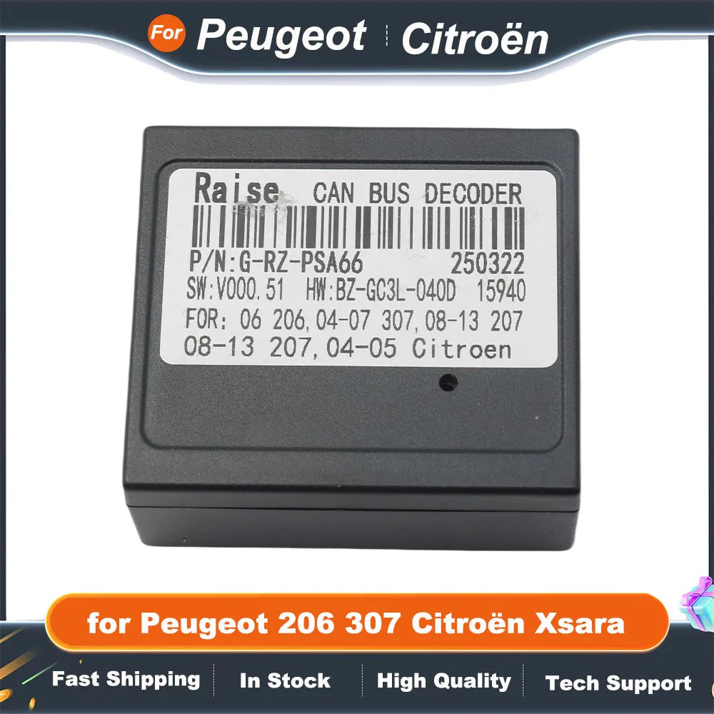 Radio Wiring Harness Adapter CAN Bus Decoder 16 Pin Plug to ISO Connector Car Android Cable for Peugeot 206 307 Citroën Xsara