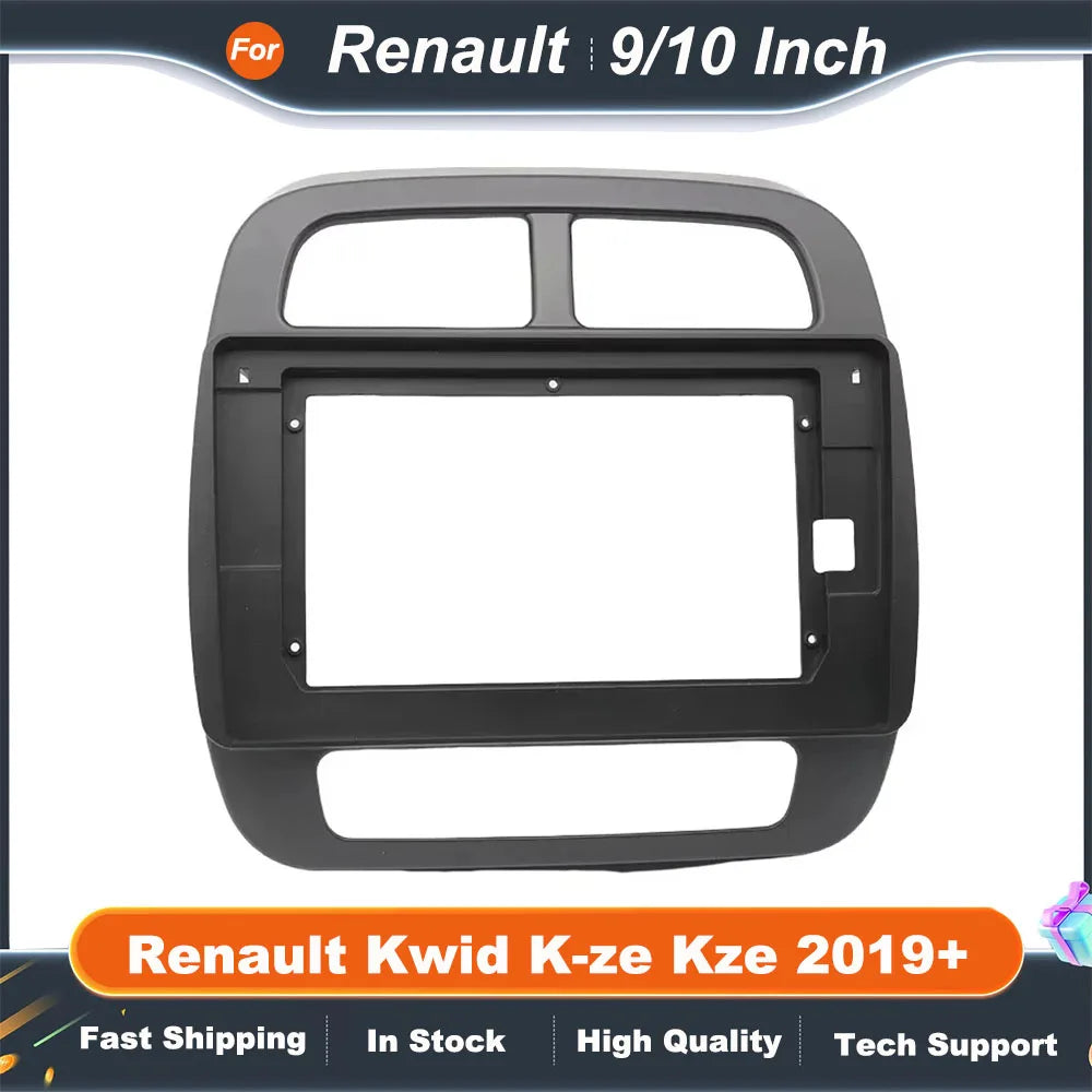 9/10 Inch Car Frame Fascia Adapter For Renault Kwid K-ze Kze 2019+ Android Radio Audio Dash Fitting Panel Kit