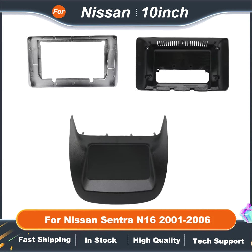 10 Inch Car Audio Fascia Panels  Adapter For Nissan Sentra N16 2001-2006 Android Radio Dash Fitting Panel Kit