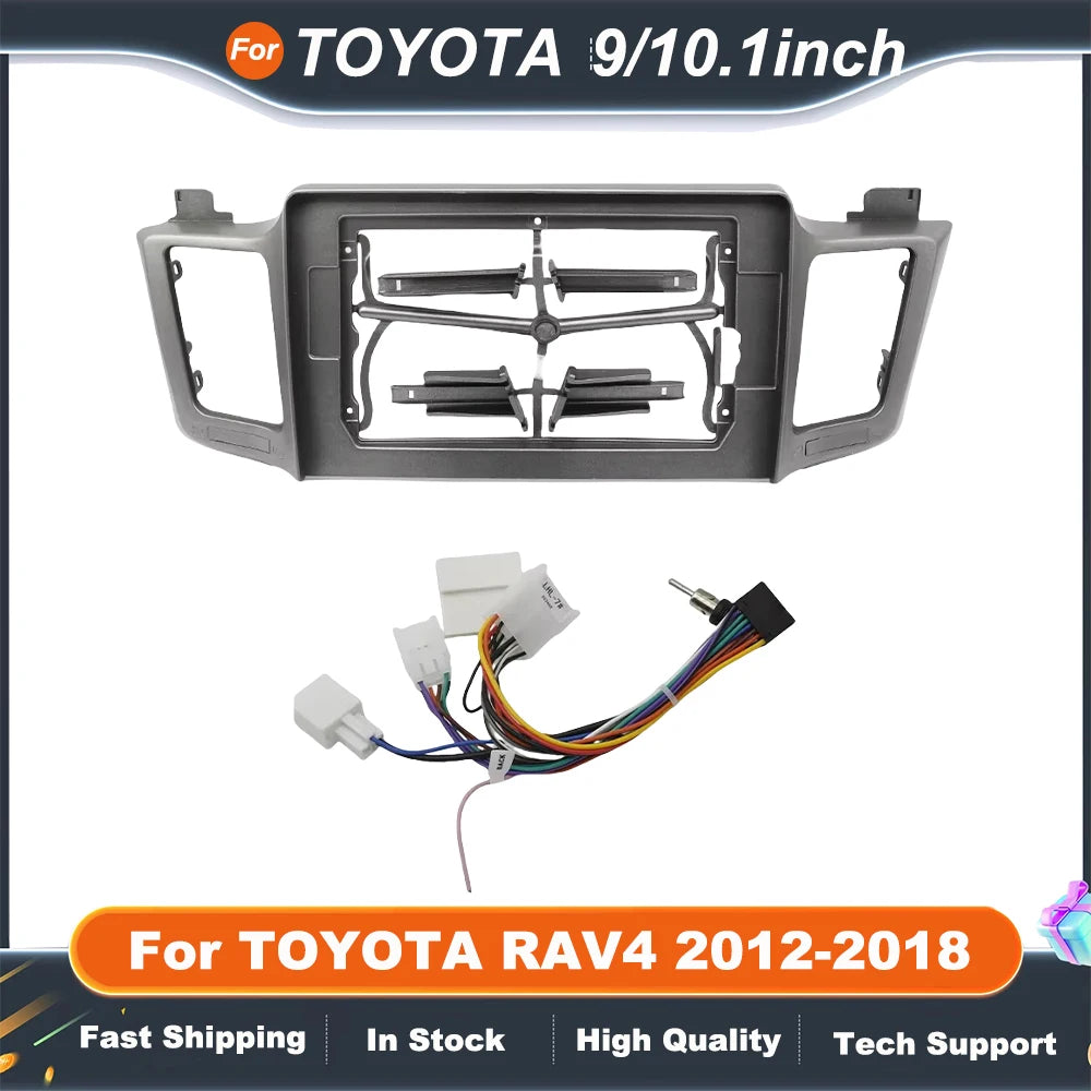 9Inch/10.1Inch Car Radio Fascias For TOYOTA RAV4 2012-2018 GPS MP5 Android Stereo Player 2 Din Head Unit Panel Dash Frame Trim