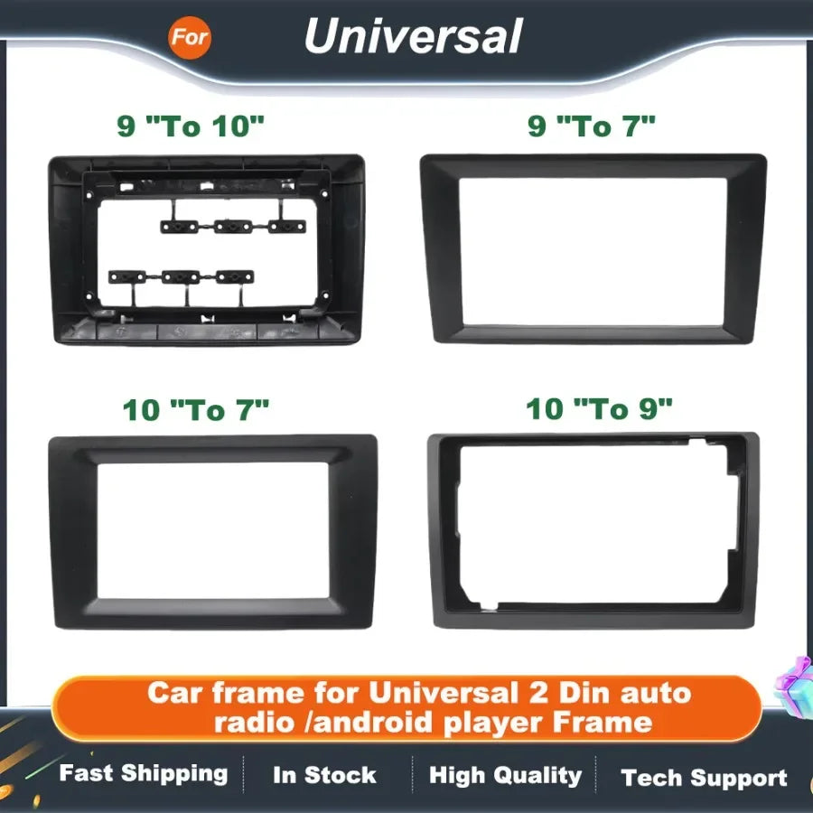 9 Inch To 10.1 9 10 Inch To 7 Inch Frame 2 DIN Frame Suitable For All Car Models Center Console Radio Android System