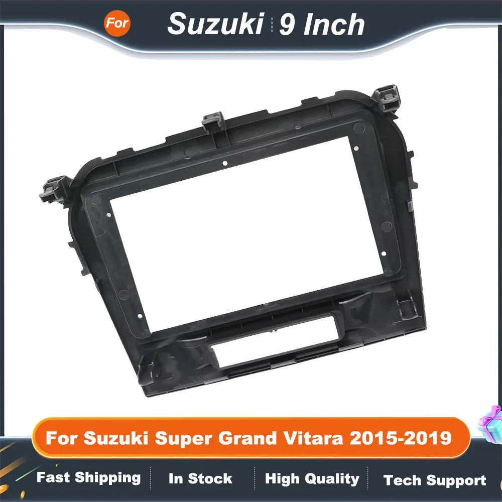 9 Inch Car Radio Fascia Frame for Suzuki Grand Vitara 2015-2019 Android Stereo Dashboard Panel Kit  Adapter Installation