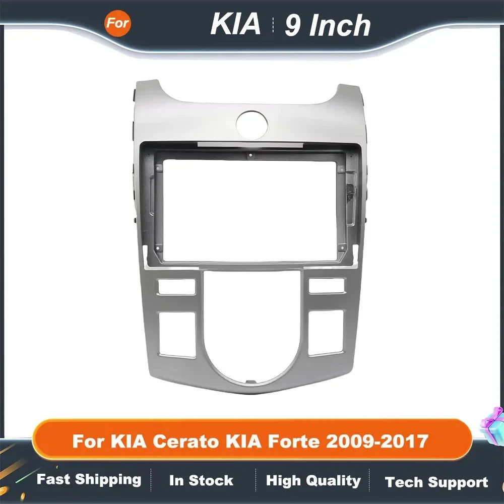 9 Inch Car Radio Fascia Frame for KIA Cerato Forte 2009-2017 Android Stereo Panel Kit Dashboard Installation Adapter