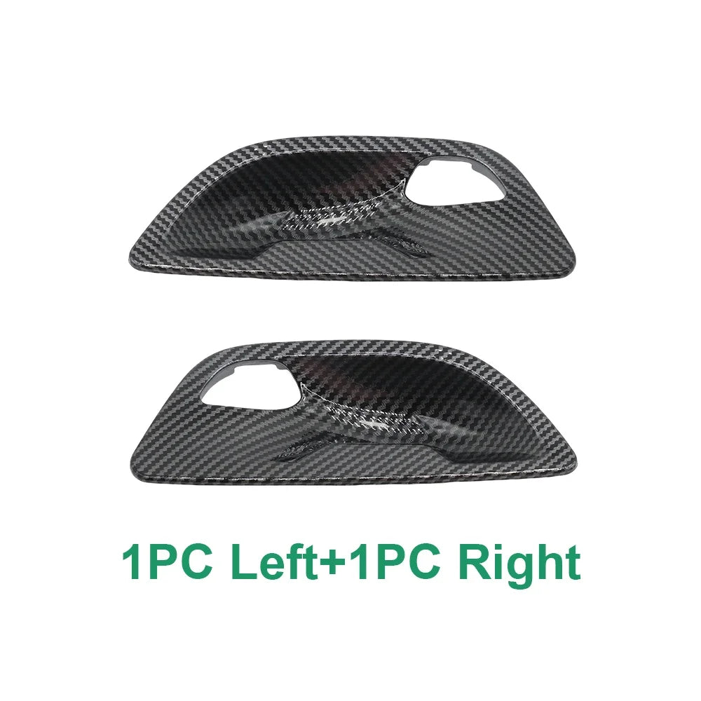 Fiber Interior Door Panel Opening Handle Bowl Cover Trim Replacement For BMW 5 Series F10 F11 520i 523i 525i 528i 535i