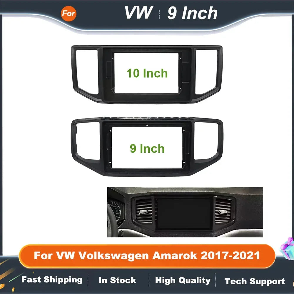 9/10 Inch Car Radio Fascia Frame Adapter for VW Volkswagen Amarok 2017-2021 Android Dash Fitting Panel Kit