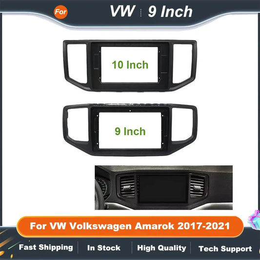 9/10 Inch Car Radio Fascia Frame Adapter for VW Volkswagen Amarok 2017-2021 Android Dash Fitting Panel Kit