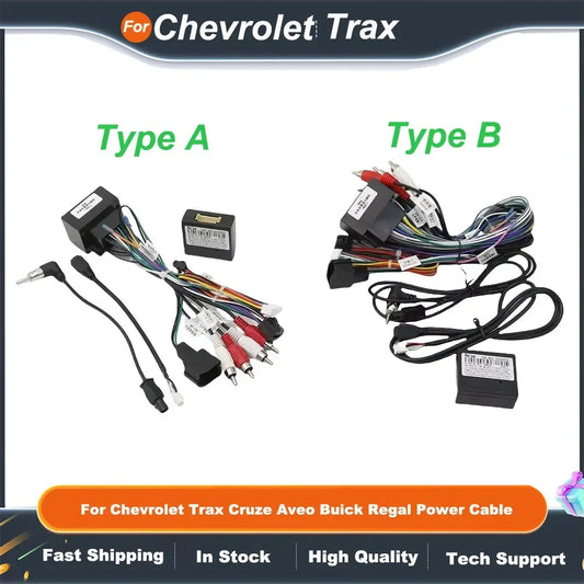 16Pin Car Radio Fascia Frame Harness Adapter for Chevrolet Trax Cruze Aveo  Buick Regal 2016-2022 CANBus Decoder Box