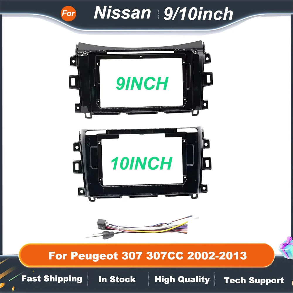 9/10Inch car stereo panel For Nissan NP300 Navara Frontier Stereo DVD Player Installation Trim Head Unit Panel Audio Frame Bezel