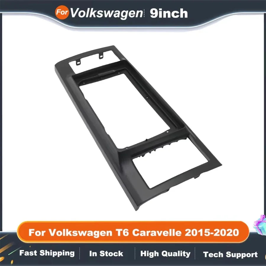 9 Inch car stereo panelAdapter with CANBUS Box Decoder for VOLKSWAGEN T6 CARAVELLE 6 2015-2020 Android Radio Dash Fitting  Kit