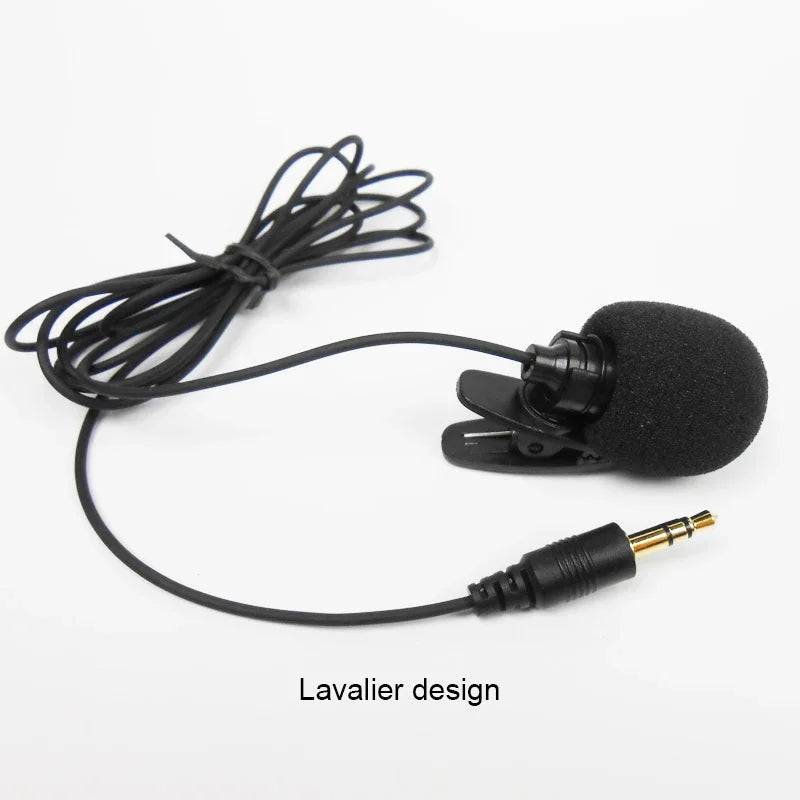 External Microphone Car Bluetooth Handsfree Kit 1.5 Meters Clip-on Gold-plated 3.5mm Aux Mic MIC15S 4-segment plug
