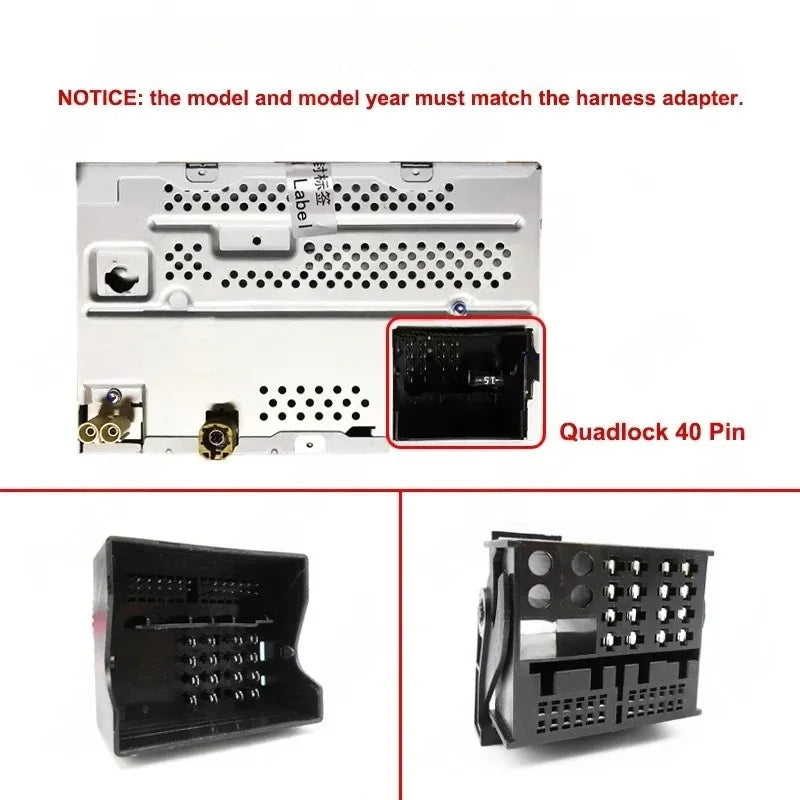 40 Pin Quadlock Extension Adapter Cable Plug Play Wiring Harness for BMW Citroen Ford Mercedes Peugeot VW Audi SEAT Opel Skoda
