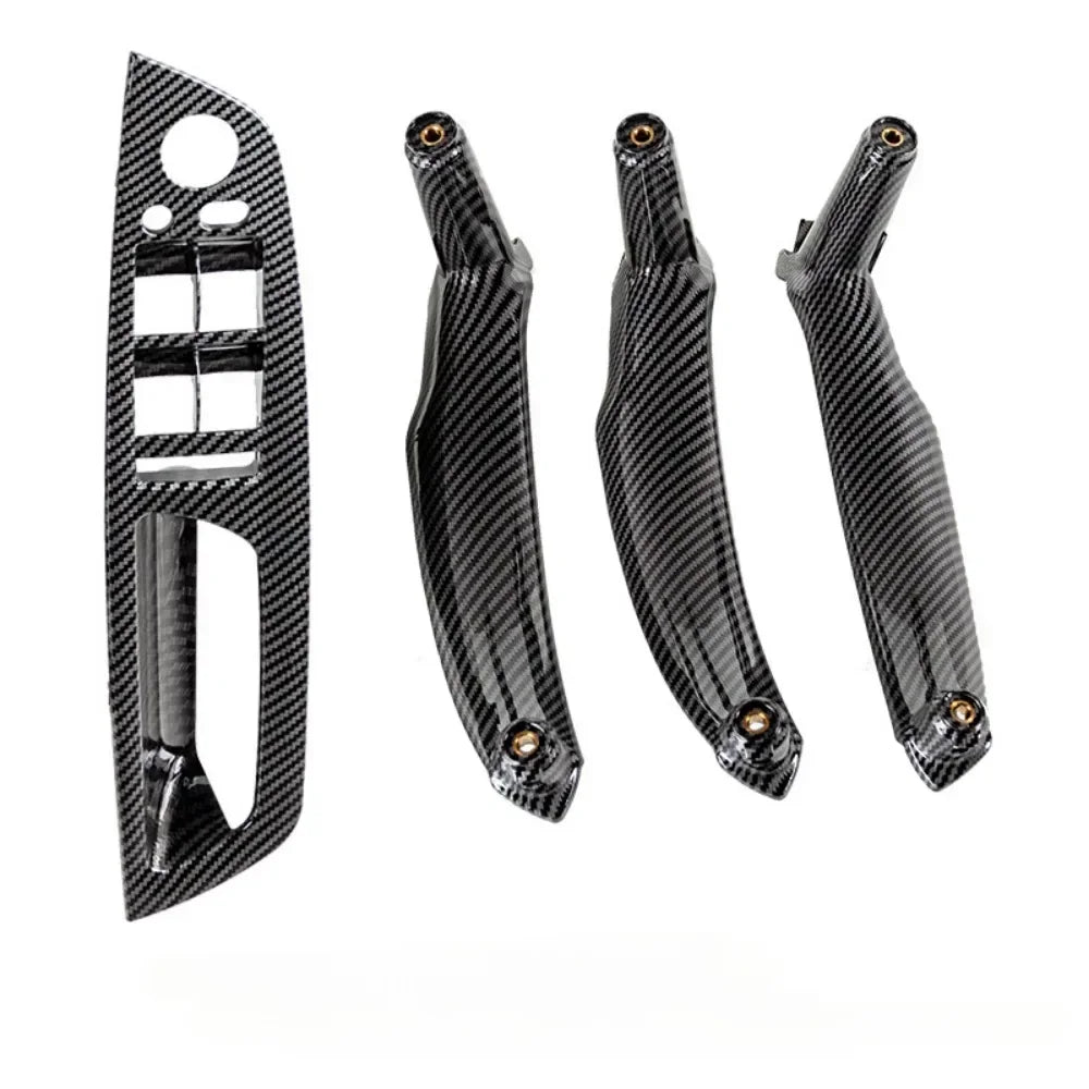 LHD RHD Upgraded Interior Fiber Door Handle Cover Trim Replacement For BMW X5 X6 E70 E71 E72 2007-2014