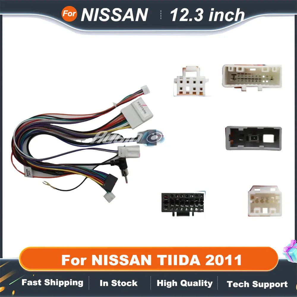 12.3 inch2 Din Car Audio Frame For NISSAN TIIDA 2011 GPS Navigation Fascia Panel Car DVD Plastic Frame Fascia
