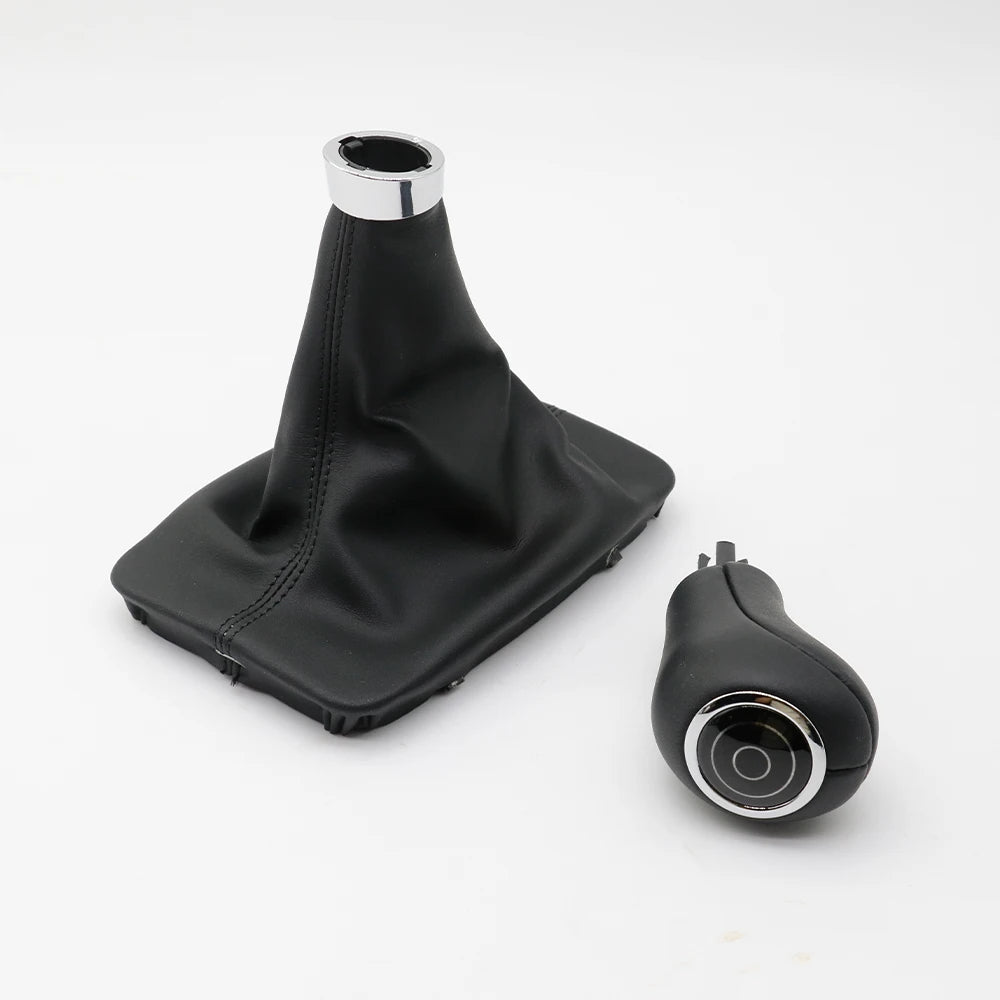 Automatic Car Gear Shifter Lever Knob Leather Boot Cover For Mercedes Benz C E GLK Class W204 W207 W212 X204 C204 2007-2011