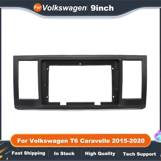 9 Inch car stereo panelAdapter with CANBUS Box Decoder for VOLKSWAGEN T6 CARAVELLE 6 2015-2020 Android Radio Dash Fitting  Kit