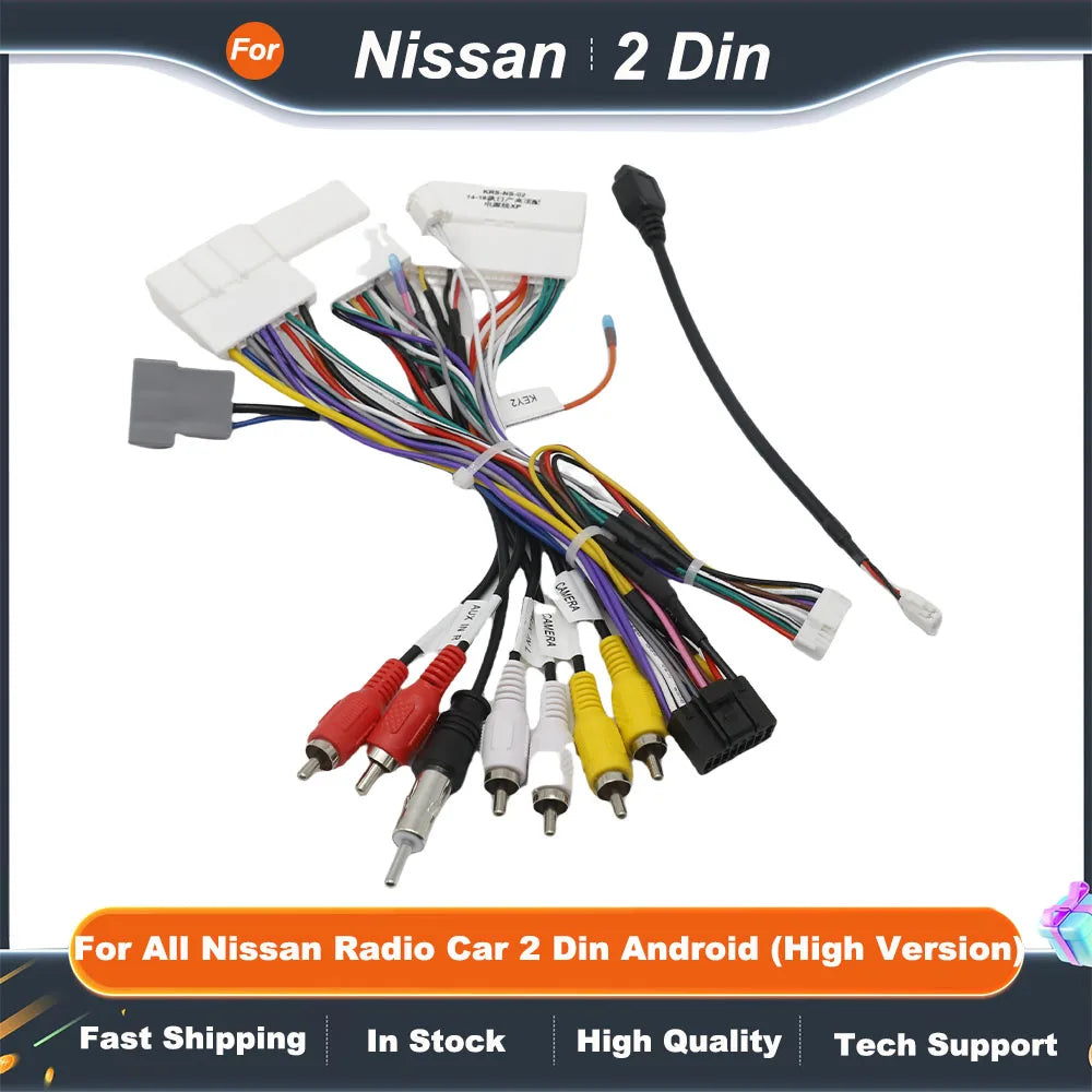 Car Radio Canbus Box Decoder NS-SS-04A For All Nissan Radio Car 2 Din Android  (High Version)  Wiring Harness Power Cable