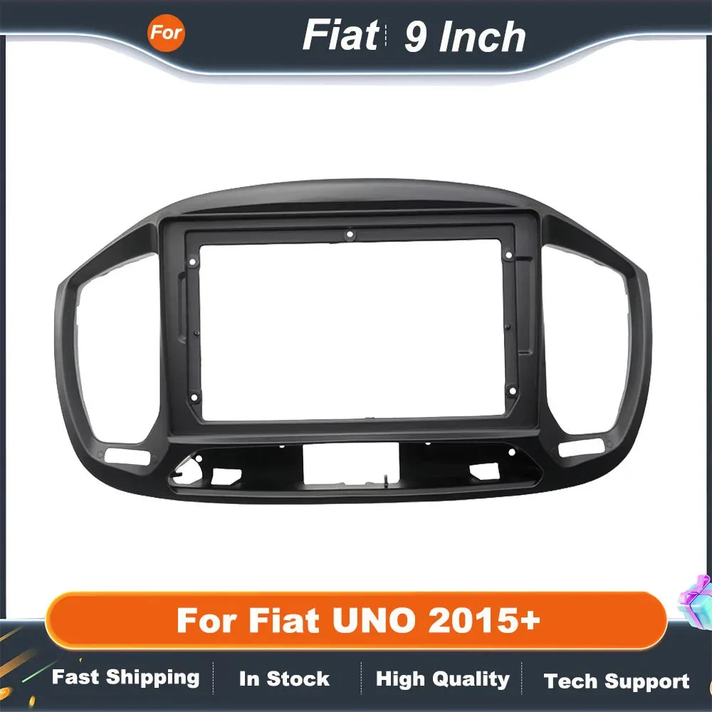 9 Inch Car Radio Fascia Frame for Fiat UNO 2015+ Android Dash Panel Kit with Canbus Box  Installation Adapter
