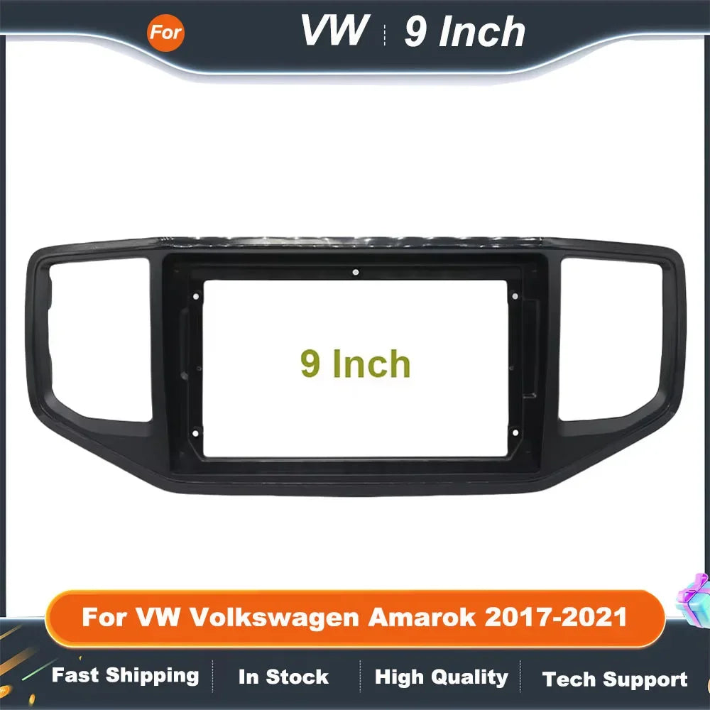 9/10 Inch Car Radio Fascia Frame Adapter for VW Volkswagen Amarok 2017-2021 Android Dash Fitting Panel Kit