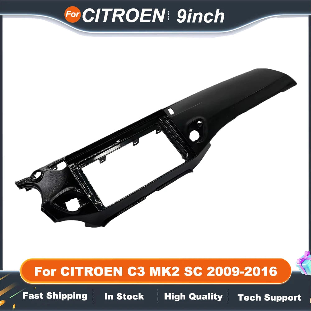 9 Inch Car Radio Frame For CITROEN C3 MK2 SC 2009-2016 GPS MP5 Android Player 2 Din Fascias Panel DashBoard Frame Cover