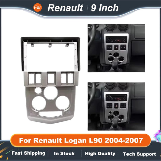 9 Inch car stereo frame Adapter For Renault Logan L90 2004-2007 Android  Radio Dash Fitting Panel Kit