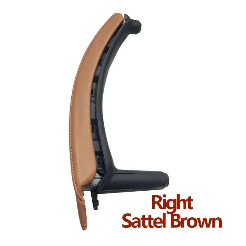 Interior Car Left Right Passenger Door Handle Leather Cover Trim Replacement For BMW X5 X6 E70 E71 E72 2007-2013