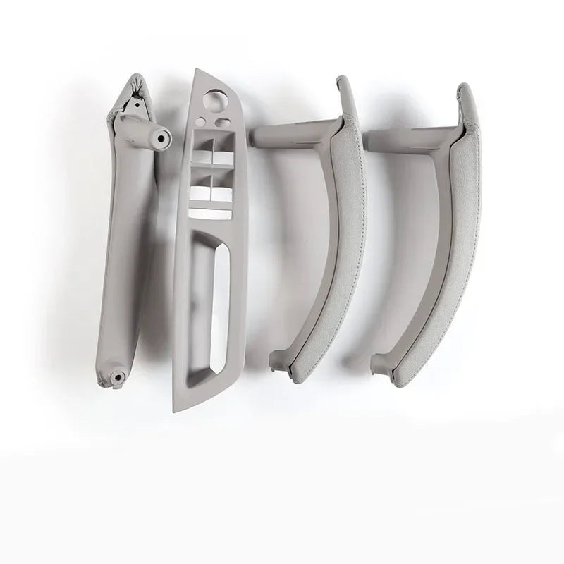 LHD Upgraded Interior Door Handle with Leather Cover Assembly Full Set For BMW X5 X6 E70 E71 E72 2007-2014