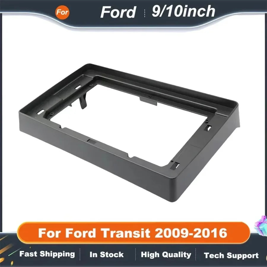 9/10 Inch Car Radio Fascia Dash Panel Frame Adapter For Ford Transit 2009-2016 Android Kit Installation Trim Beze