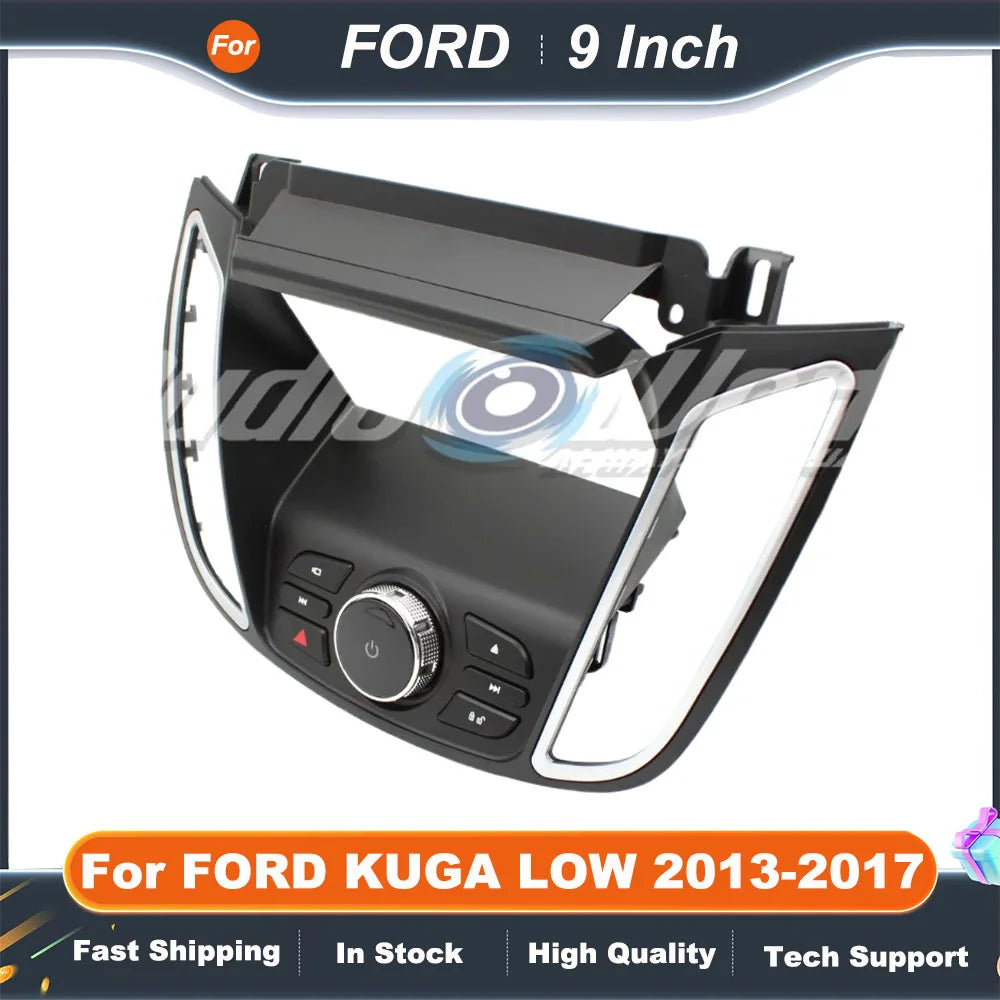 9 inch 2 Din Car Audio Frame For FORD KUGA LOW 2013-2017 GPS Navigation Fascia Panel Car DVD Plastic Frame Fascia