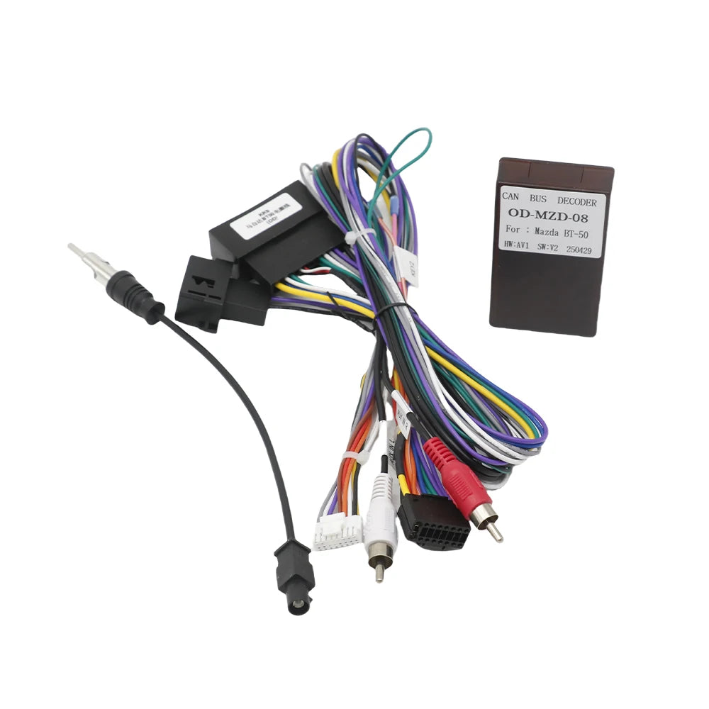 16 Pin Canbus Box For MAZDA BT50 2008-2020 2 Din Android GPS Radio Wiring Harness Power Cable