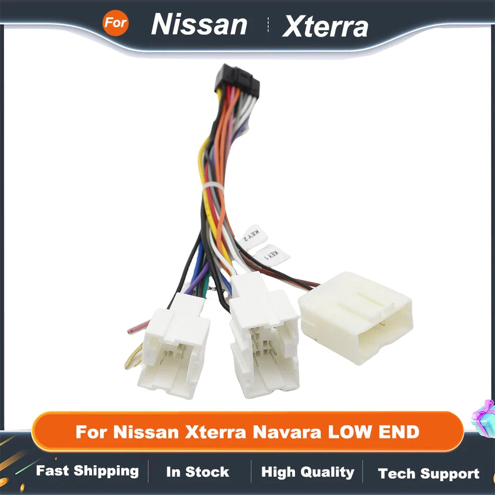 16PIN Car Radio Cable For Nissan Xterra Navara LOW END Cable Power Wire Cable Android Car
