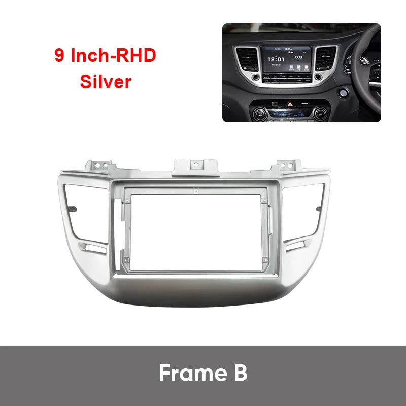 9'' For HYUNDAI TUCSON 2015-2017 Car Radio Player Panel Frame Stereo Android Cable Wire Harness Fascia Dashboard Cover