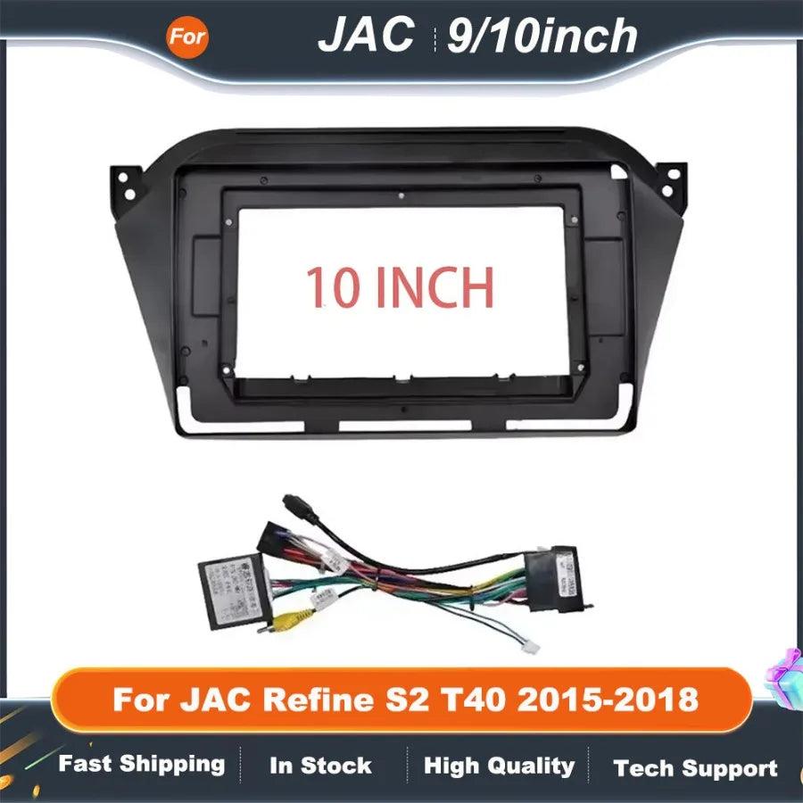 9 inch 10 Inch Car Radio Frame For JAC Refine S2 T40 2015-2018 withCanbus Box Decoder Android Radio Dash Fitting Panel Kit