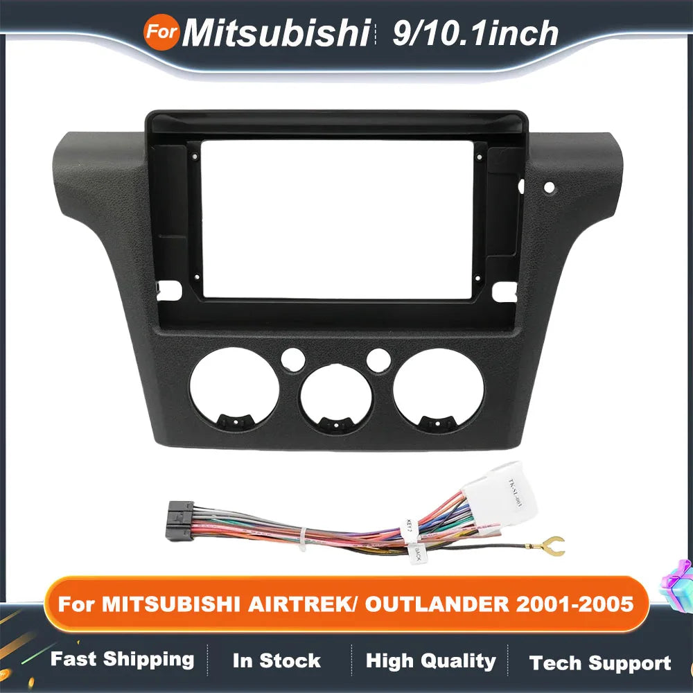 9/10.1inch Car Radio Fascia For MITSUBISHI AIRTREK/ OUTLANDER 2001-2005 Audio MP5 Stereo Dash Panel Mounting  Frame Kit