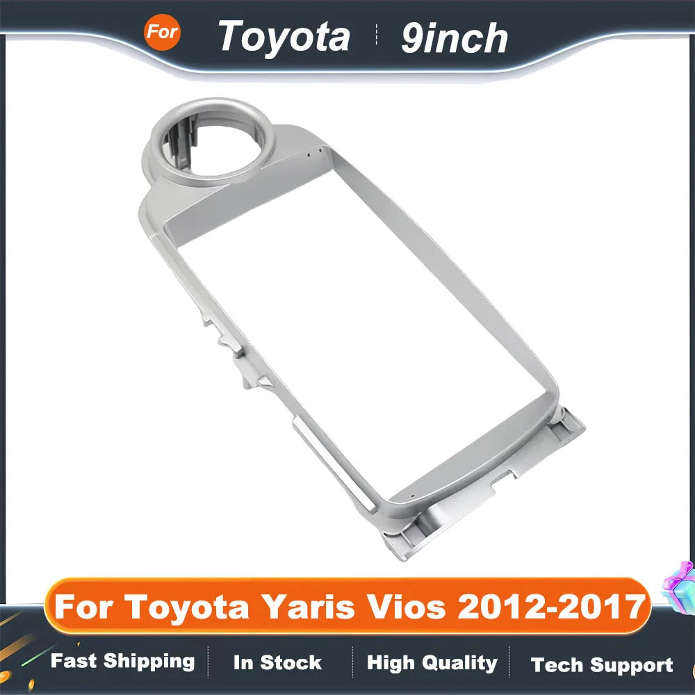9 Inch Car Frame Fascia Adapter For Toyota Yaris Vios 2012-2017 Android Radio Dash Fitting Panel Kit