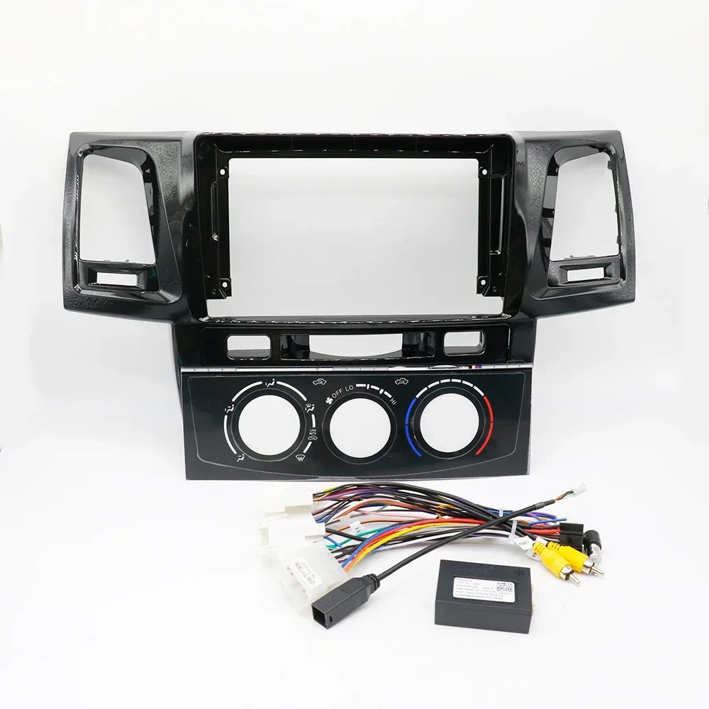 9 inch Car DVD Frame Audio Dash Trim Kits Facia Panel Radio Player screen 2 Din  For Toyota Hilux Fortuner 2005-2007  Kit