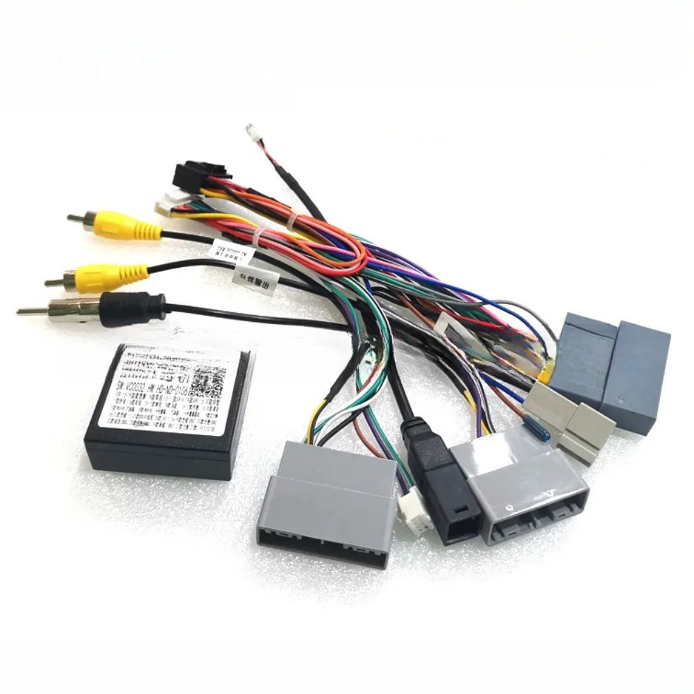 For HONDA FIT / JAZZ / ELYSION/JADE/VEZEL/HR-V/XR-V Android 2 DinCar Radio Canbus Box Decoder Wiring Harness Adapter Power Cable