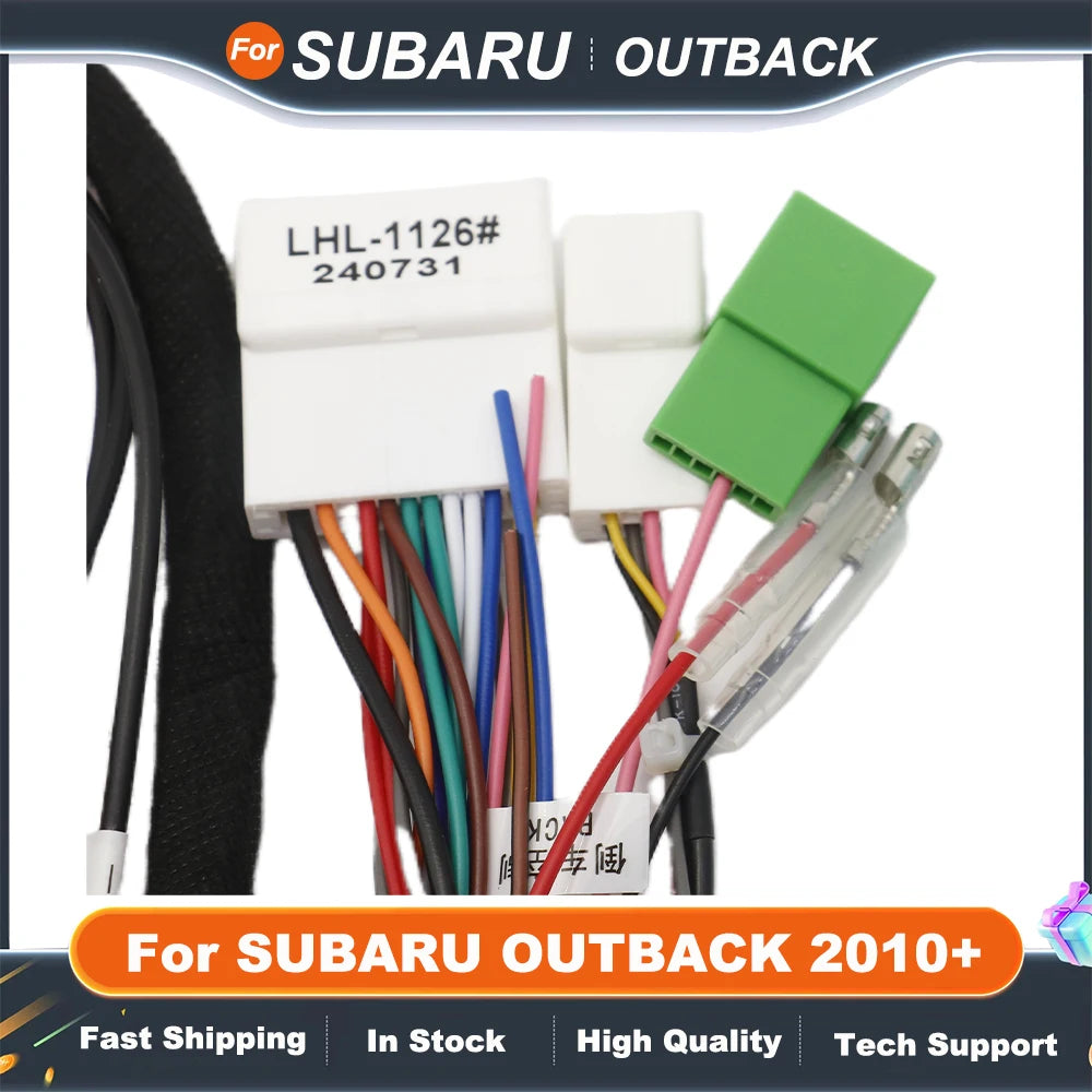 16PIN Car Radio Cable with For SUBARU OUTBACK 2010+ Cable POWER WIRE Android