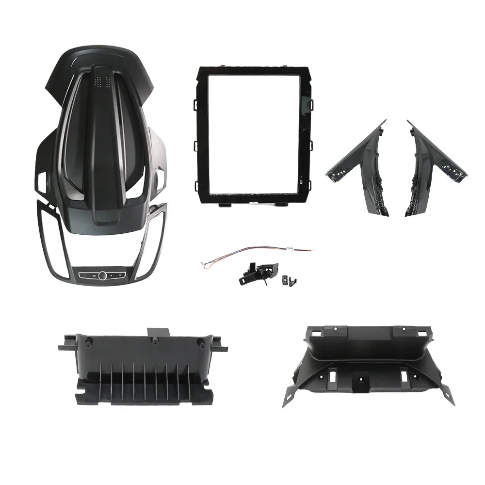 9.7 inch Car Radio Facia for FORD C-MAX KUGA ECOSPORT 2013-2018 Fascia Dash Kit Install Trim Panel GPS Adapter Conso
