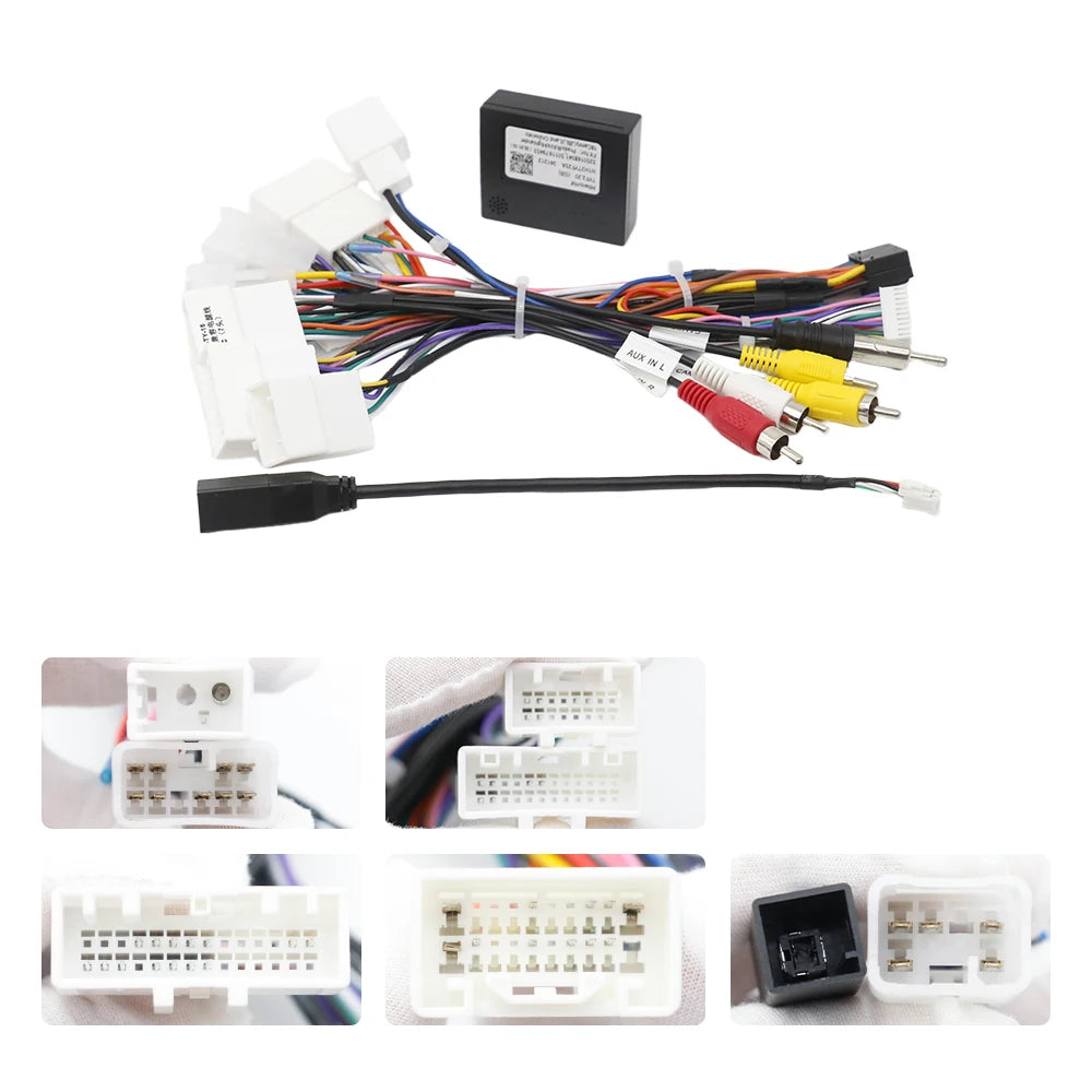 For Toyota Land Cruiser 2016 Avalon 2013 for Prius 2021 Highlander RAV4 2018-2019 Hiworld Canbus Box Android 16 Pin Power Cable