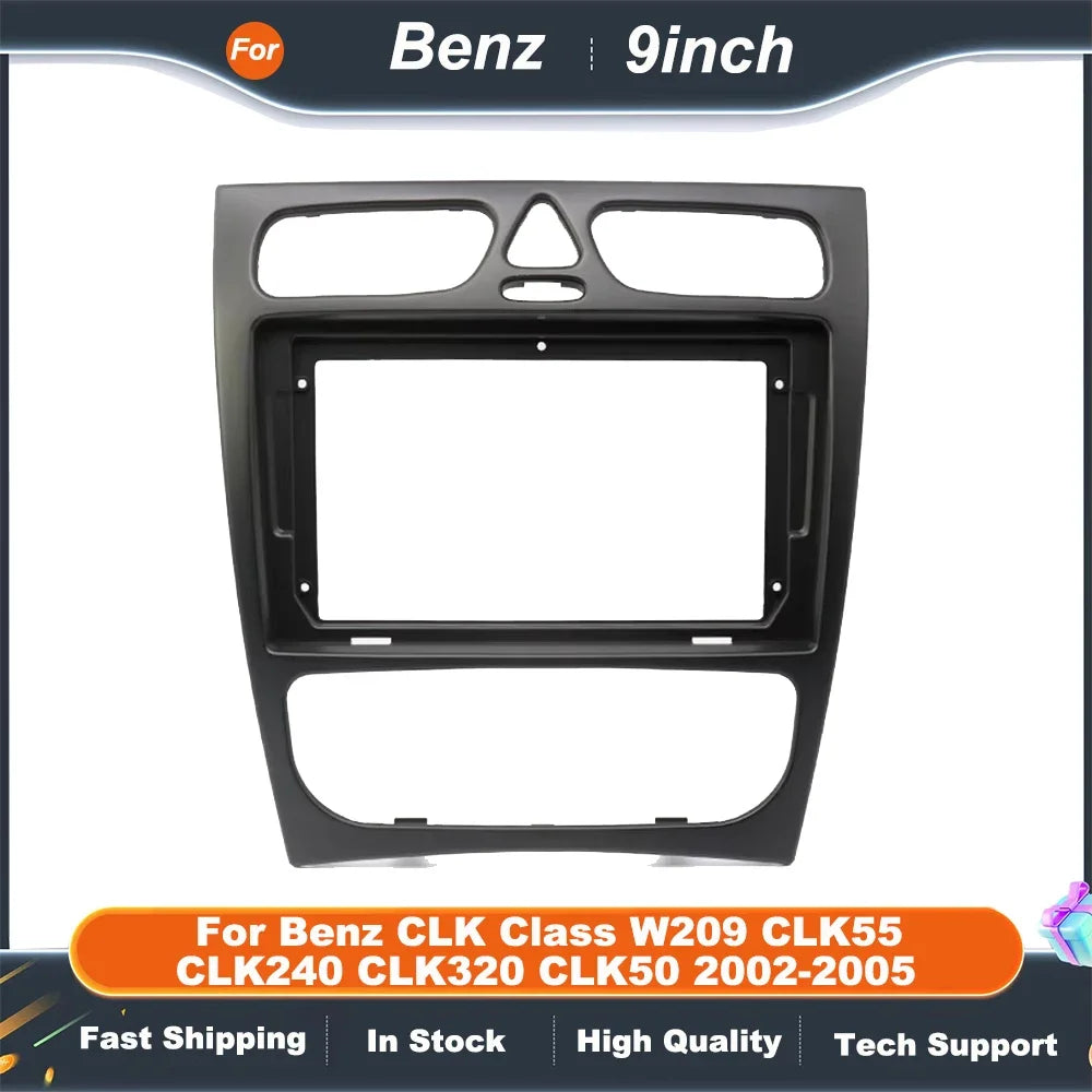 9 Inch Car Radio Frame For Benz CLK Class W209 CLK55 CLK240 CLK320 CLK50 2002-2005 Adapter Canbus Box Decoder Fitting Panel Kit