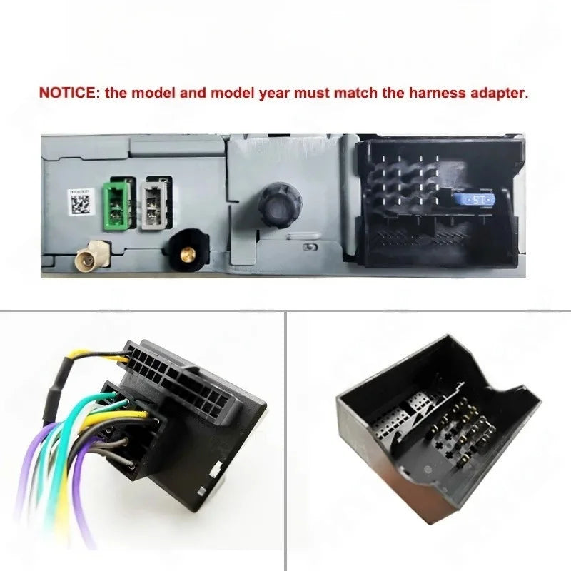 10" Android Radio Mounting Panel Frame for Citroen C4 2013-2017, 16 Pin Wiring Harness Adapter, CAN Bus Decoder, Quadlock 40 Pin