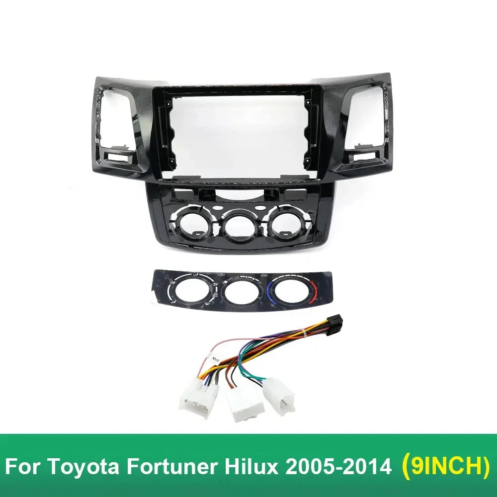 9 Inch Car Radio Fascia For Toyota Fortuner Hilux Vigo 2009-2015 2005 Android MP5 Player Casing Frame Head Unit Stereo Cover