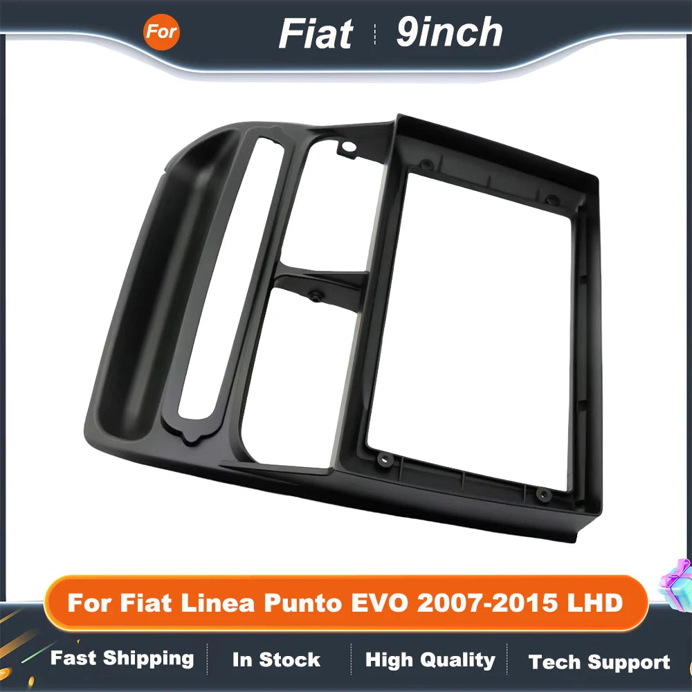 9 Inch Car Audio Fascia Panels For Fiat Linea Punto EVO 2007-2015 LHD Canbus Box Decoder Android Radio Dash Fitting Panel Kit