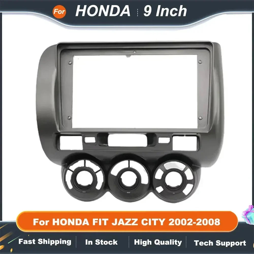 9 Inch Car Radio Fascia Android Dash Frame Fitting Kit for HONDA FIT JAZZ CITY 2002-2008 Radio Fascia Installation Kit