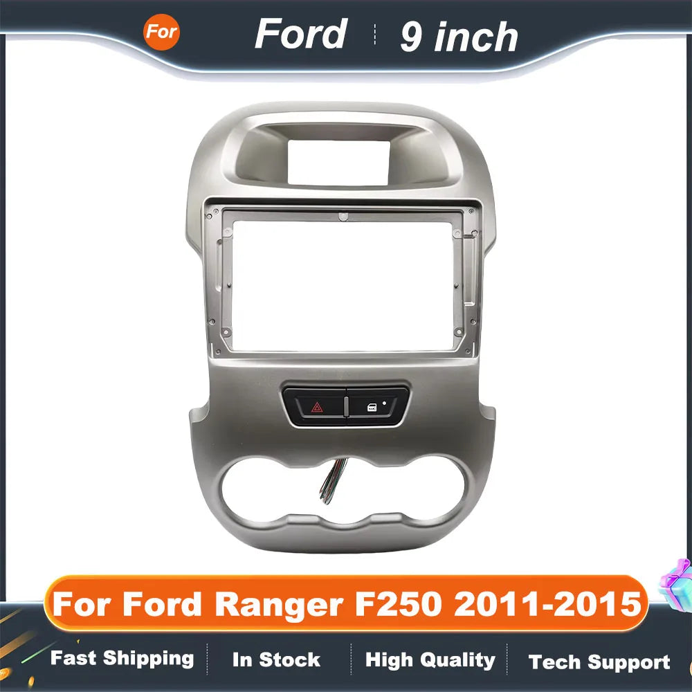9 Inch Car Frame Fascia Adapter  For Ford Ranger F250 2011-2015 Canbus Box Decoder Android Radio Audio Dash Fitting Panel Kit