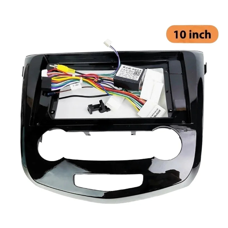 Dashboard Panel Frame for Nissan Qashqai 2016-2019, Radio Wiring Harness Adapter, CAN Bus Decoder, for 2DIN 10" Android System