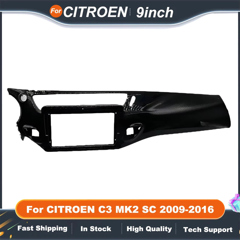 9 Inch Car Radio Frame For CITROEN C3 MK2 SC 2009-2016 GPS MP5 Android Player 2 Din Fascias Panel DashBoard Frame Cover