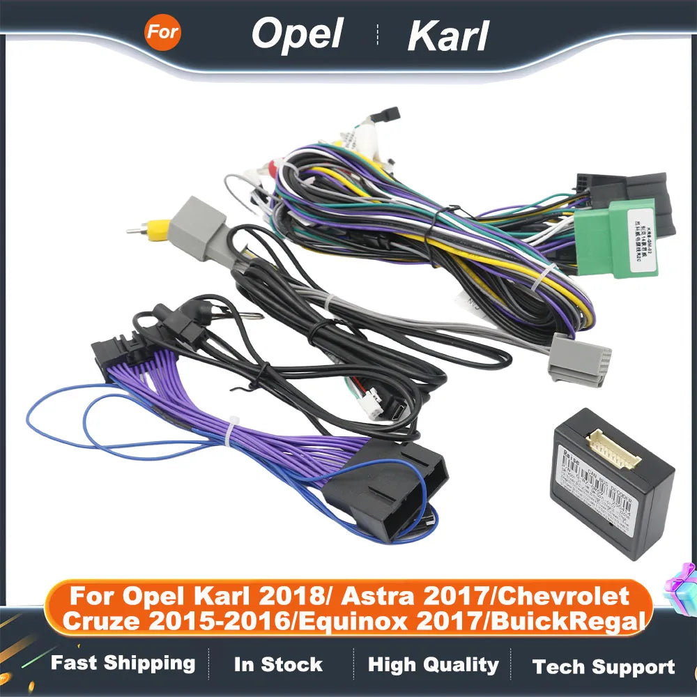 Car 16pin Radio Audio Wiring Harness Canbus Box For Opel Karl 2018/ Astra 2017/Chevrolet Cruze 2015-2016/Equinox 2017/BuickRegal
