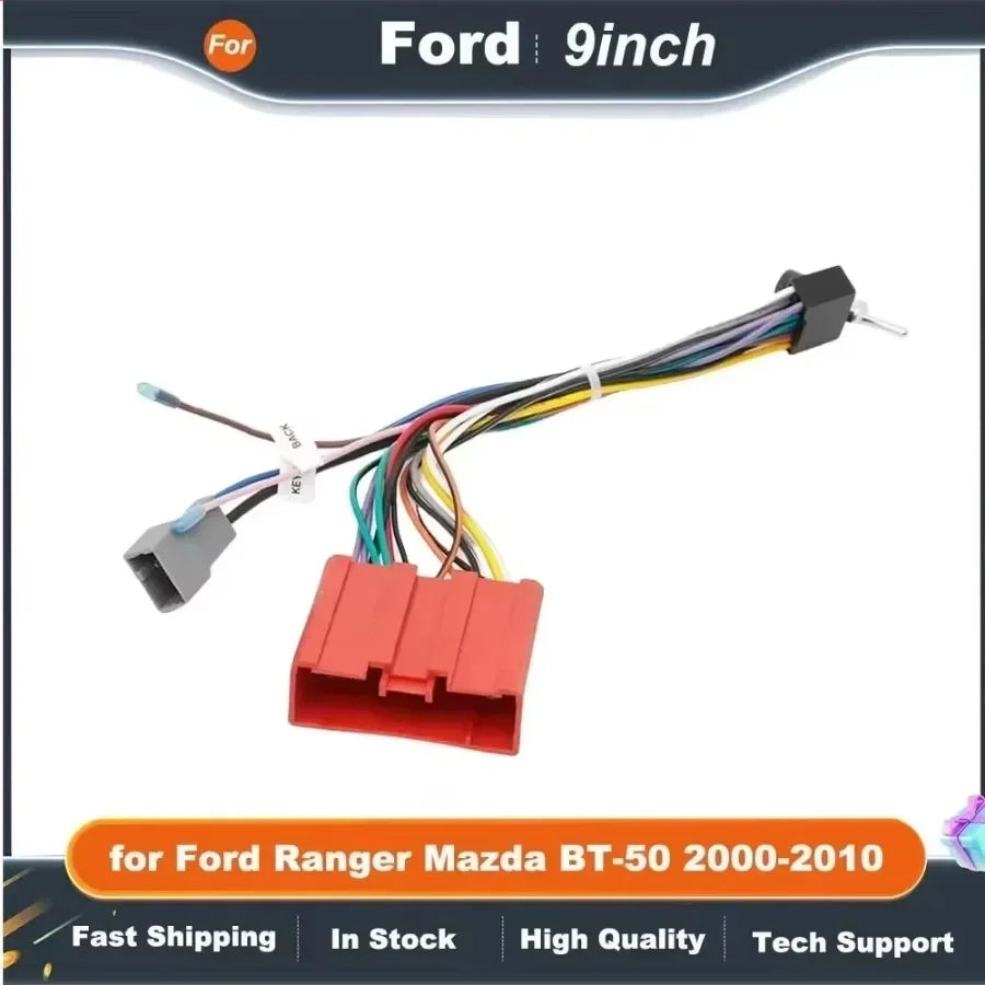 2 Din 9 Inch Car Radio Fascia Frame DVD GPS Mp5 ABS PC Plastic Fascia Plane Frame For Ford Ranger Mazda BT-50 2000-2010 Dash Kit